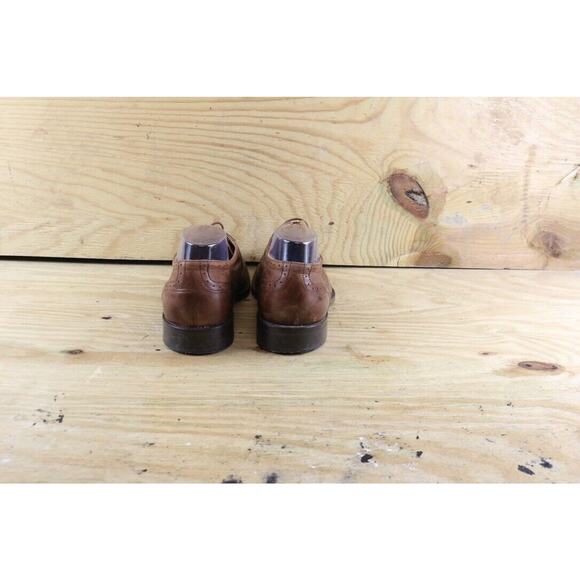 Mercanti Fiorentini Mens Shoes 13 M CUOIO Brown Leather Oxford Derby Wingtip - Picture 3 of 11